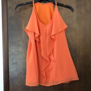 Vibrant Orange Ruffled Camisole
